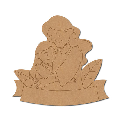 Mother With Child Pre Marked MDF Design 4