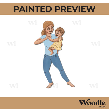 Mother With Child Pre Marked MDF Design 6