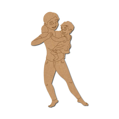 Mother With Child Pre Marked MDF Design 6