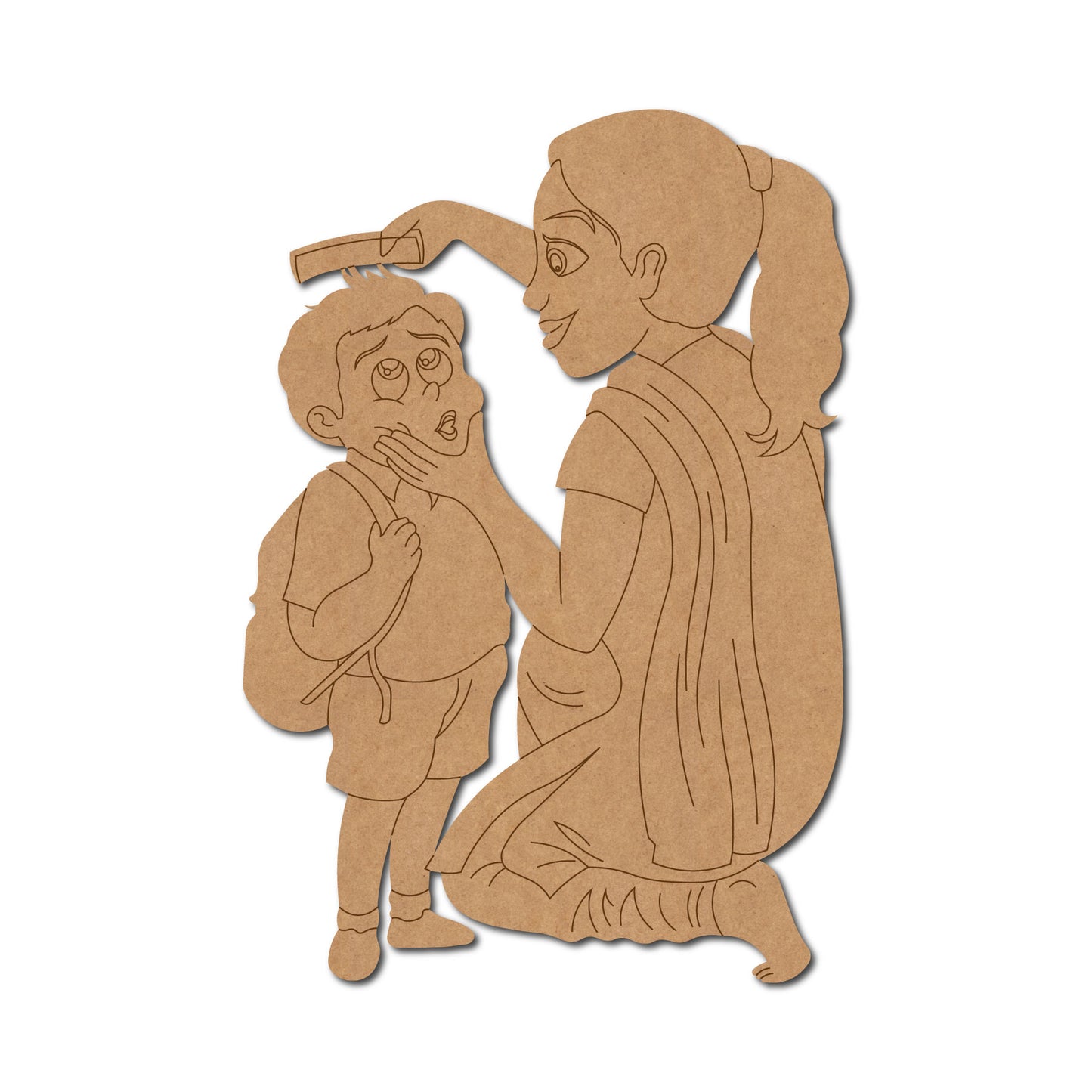 Mother With Child Pre Marked MDF Design 7