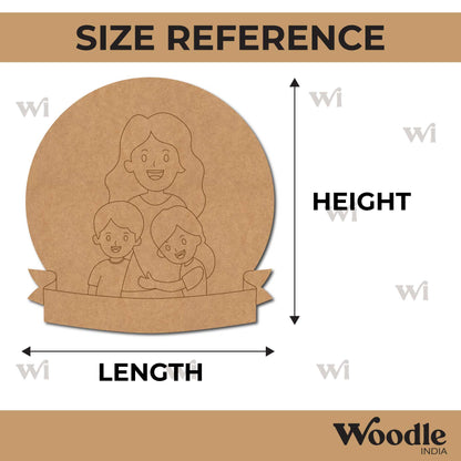 Mother With Children Pre Marked MDF Design 3