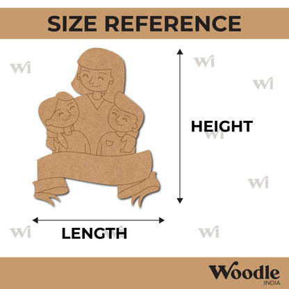 Mother With Children Pre Marked MDF Design 4