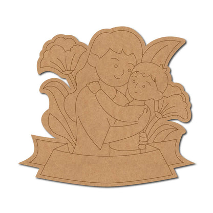 Mother With Children Pre Marked MDF Design 5