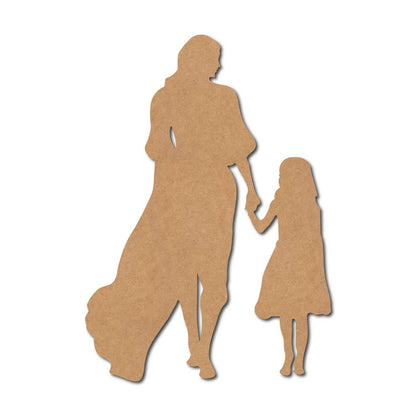 Mother With Daughter Cutout MDF Design 1