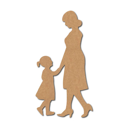 Mother With Daughter Cutout MDF Design 2