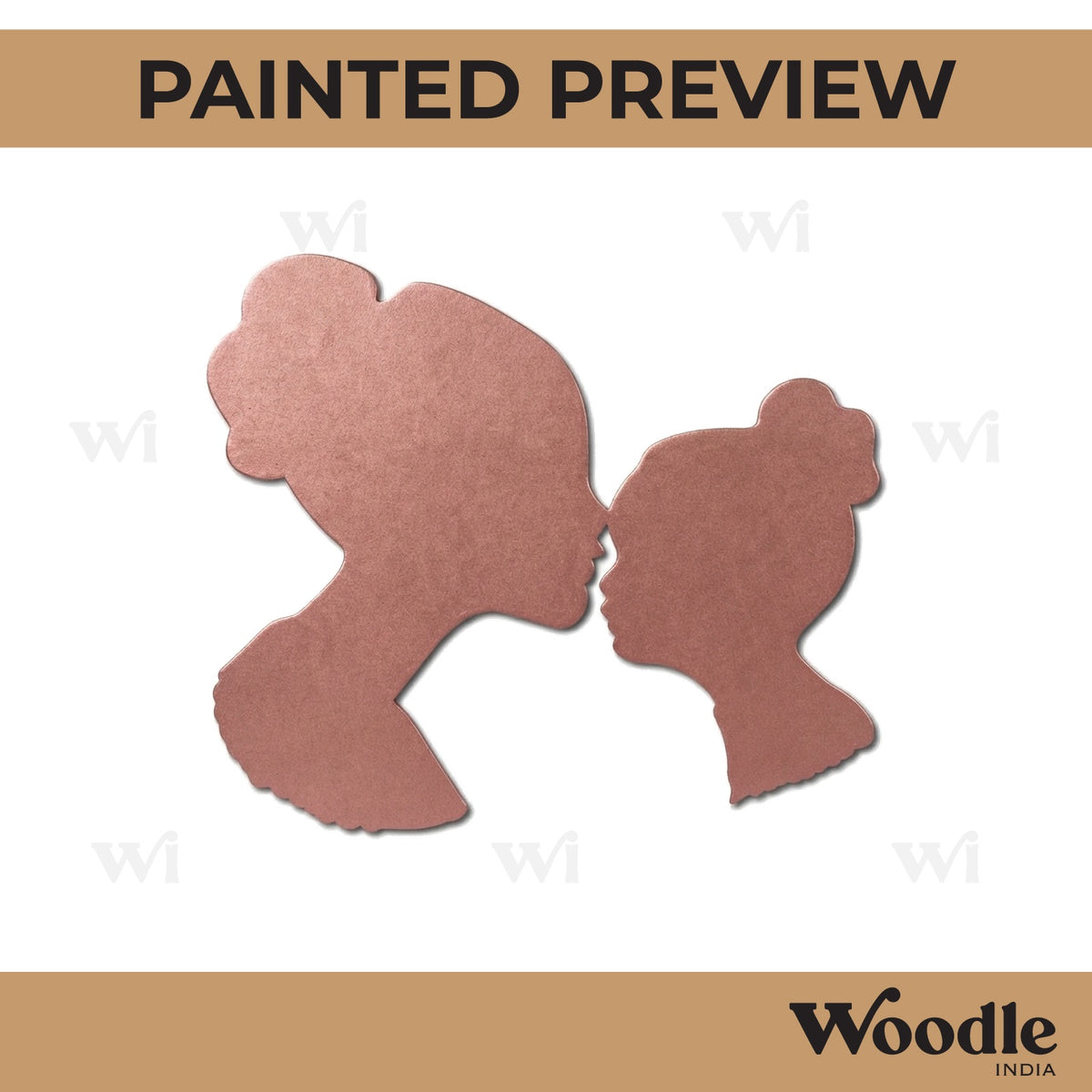 Mother With Daughter Cutout MDF Design 3