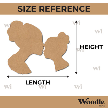 Mother With Daughter Cutout MDF Design 3