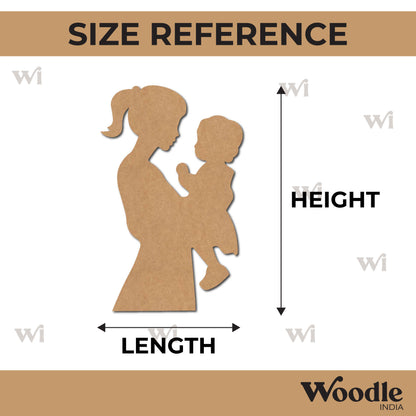 Mother With Daughter Cutout MDF Design 4