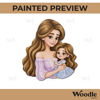 Mother With Daughter Pre Marked MDF Design 2