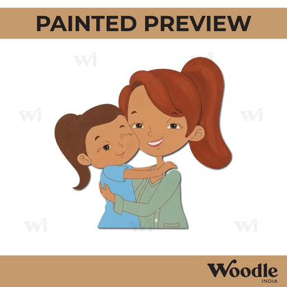Mother With Daughter Pre Marked MDF Design 5
