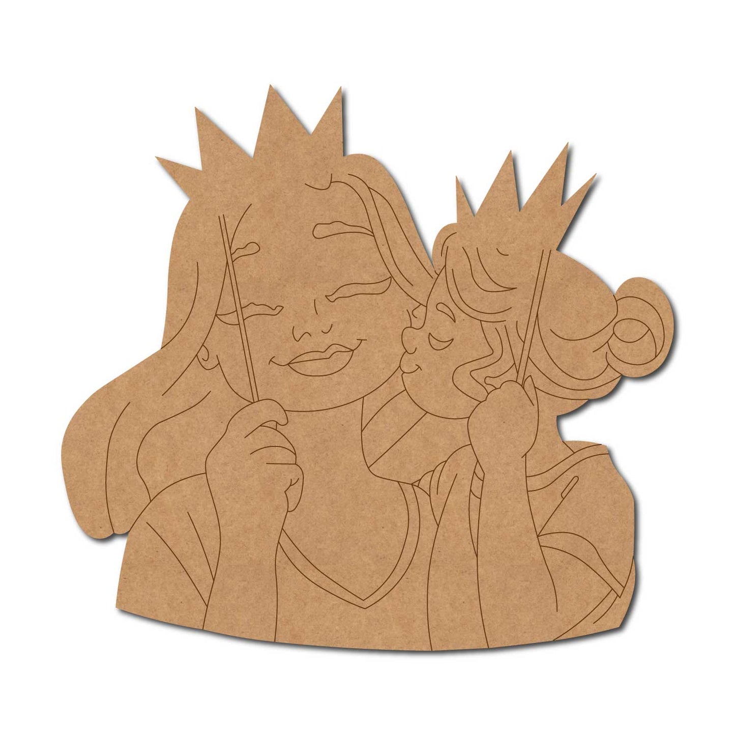 Mother With Daughter Pre Marked MDF Design 6