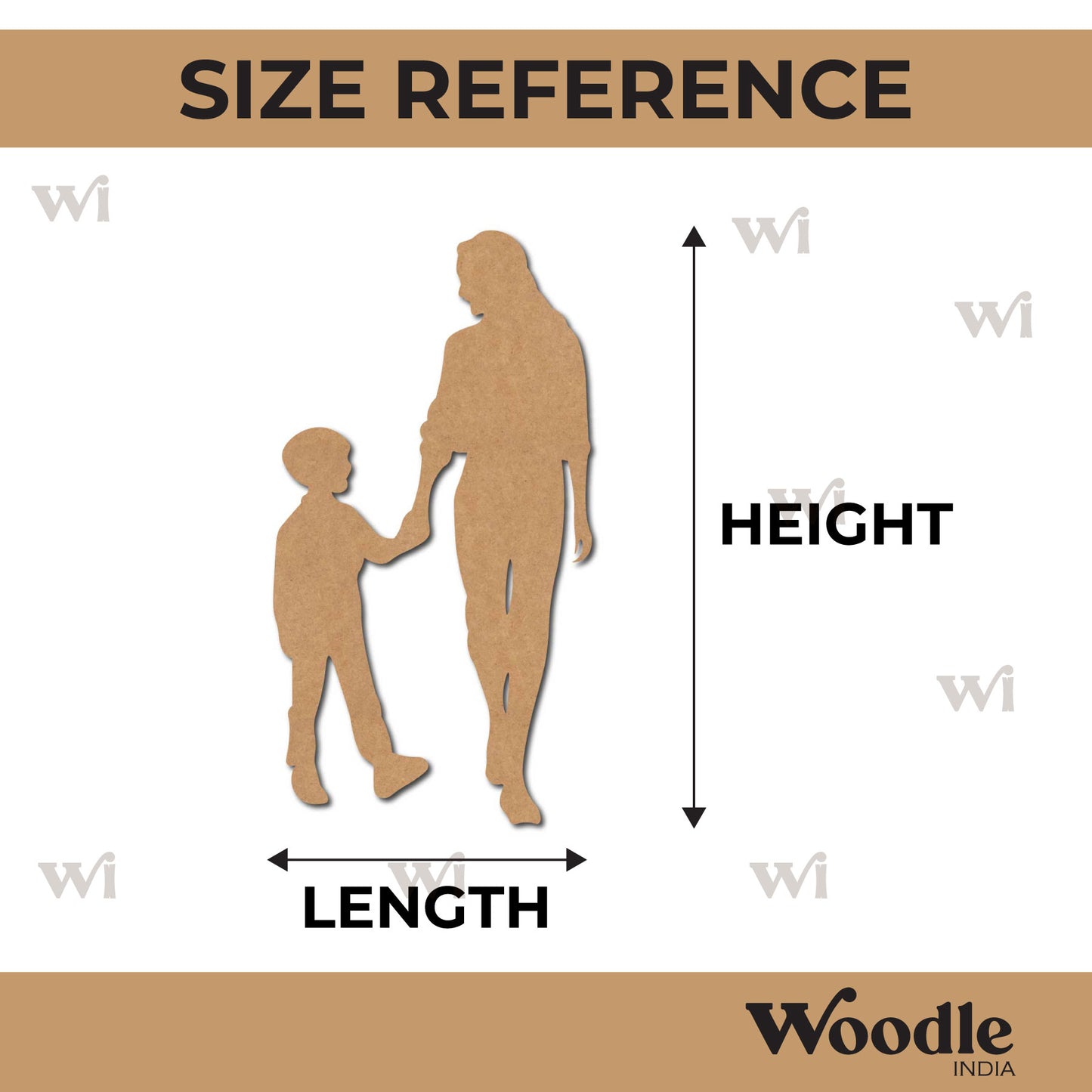Mother With Son Cutout MDF Design 1