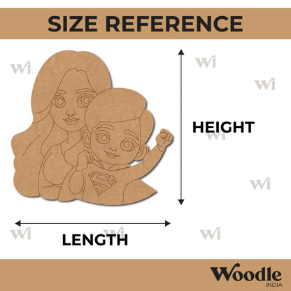 Mother With Son Pre Marked MDF Design 2