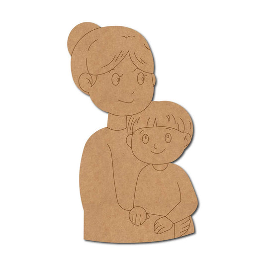 Mother With Son Pre Marked MDF Design 3