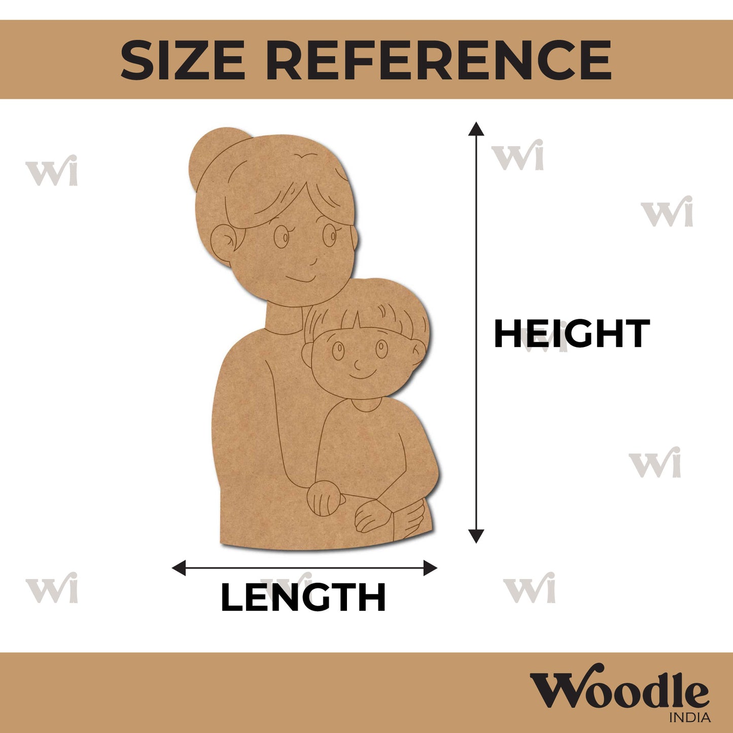 Mother With Son Pre Marked MDF Design 3