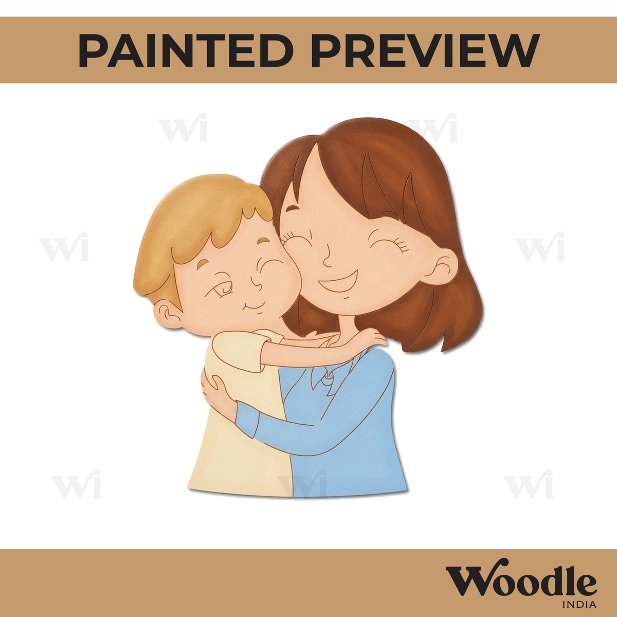 Mother With Son Pre Marked MDF Design 4