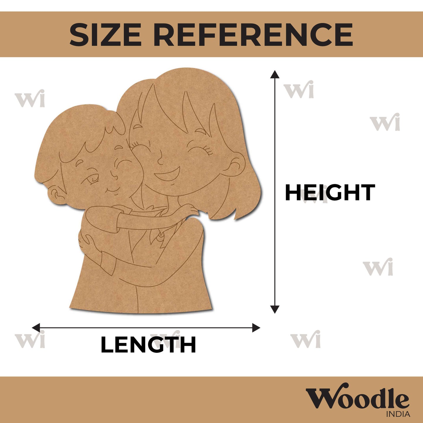 Mother With Son Pre Marked MDF Design 4