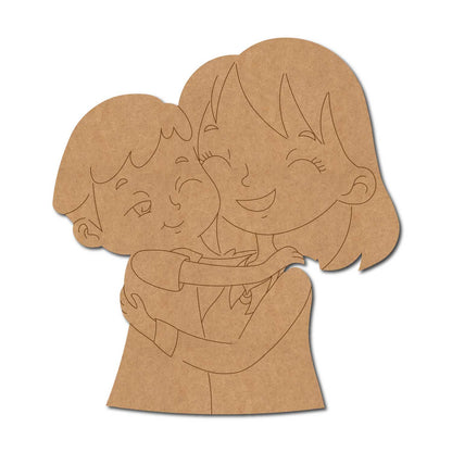 Mother With Son Pre Marked MDF Design 4