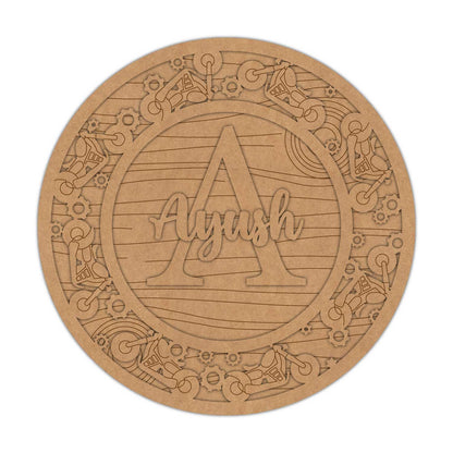 Motorcycle Theme Nameplate MDF Design 1