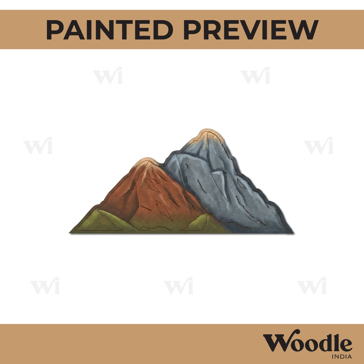 Mountain Pre Marked MDF Design 1