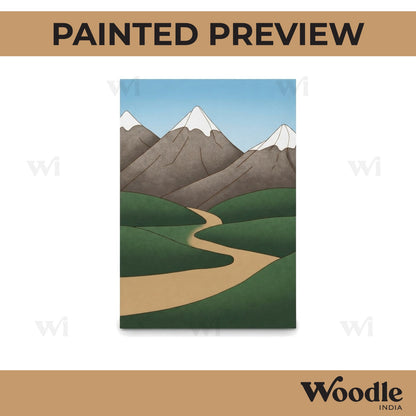 Mountains Road Scenery Pre Marked Base MDF Design 1