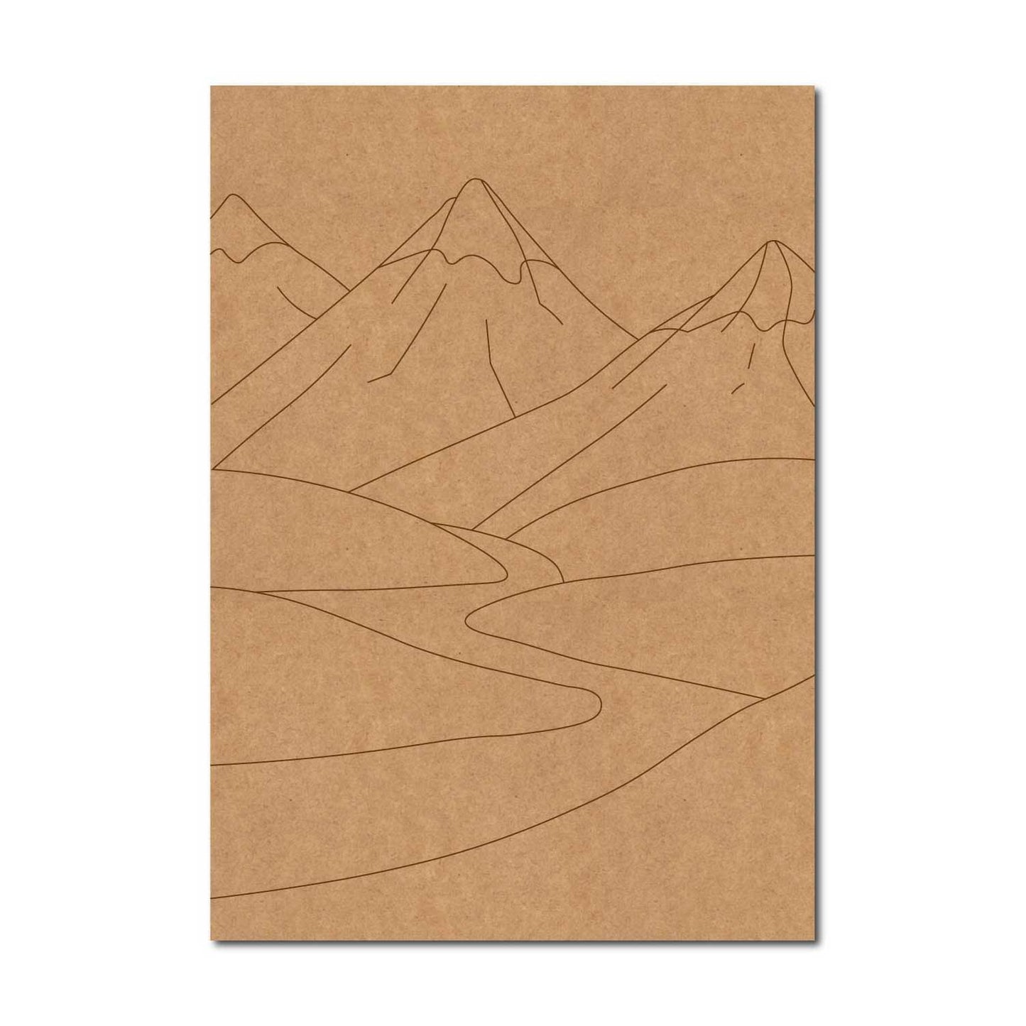 Mountains Road Scenery Pre Marked Base MDF Design 1
