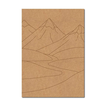Mountains Road Scenery Pre Marked Base MDF Design 1