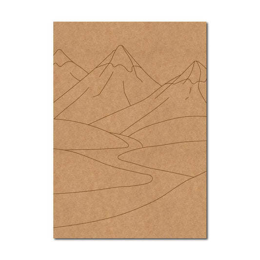 Mountains Road Scenery Pre Marked Base MDF Design 1