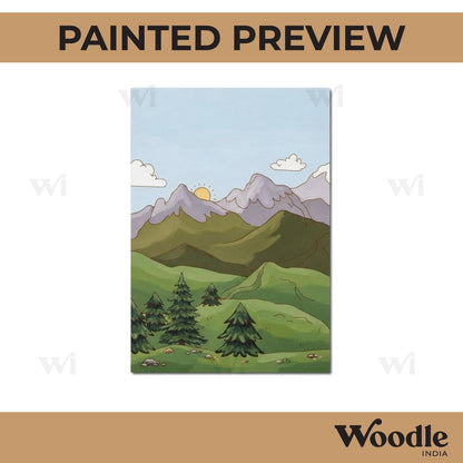 Mountains Scenery Pre Marked Base MDF Design 1