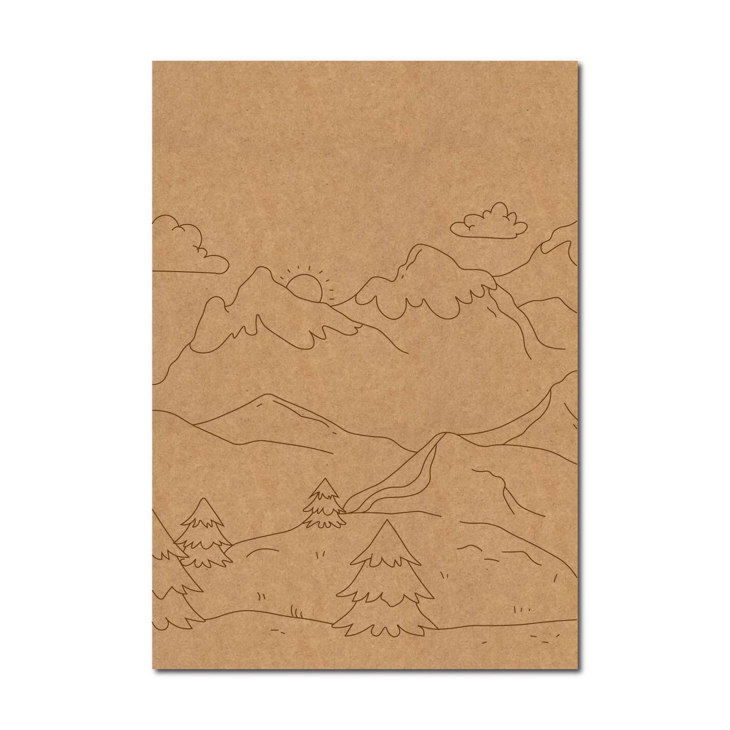 Mountains Scenery Pre Marked Base MDF Design 1