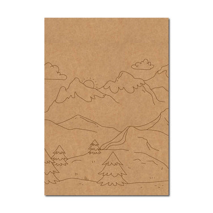 Mountains Scenery Pre Marked Base MDF Design 1