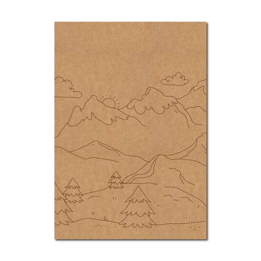 Mountains Scenery Pre Marked Base MDF Design 1
