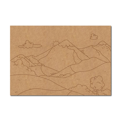 Mountains Scenery Pre Marked Base MDF Design 2