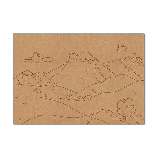 Mountains Scenery Pre Marked Base MDF Design 2