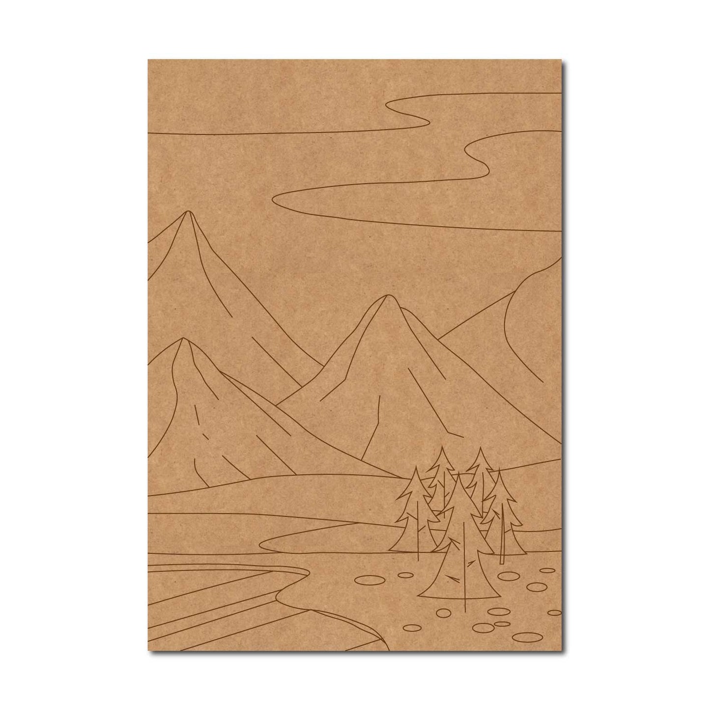 Mountains Scenery Pre Marked Base MDF Design 3