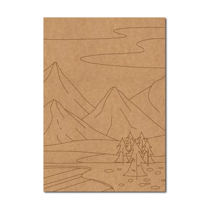 Mountains Scenery Pre Marked Base MDF Design 3