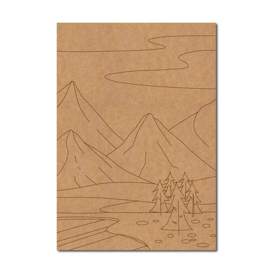 Mountains Scenery Pre Marked Base MDF Design 3