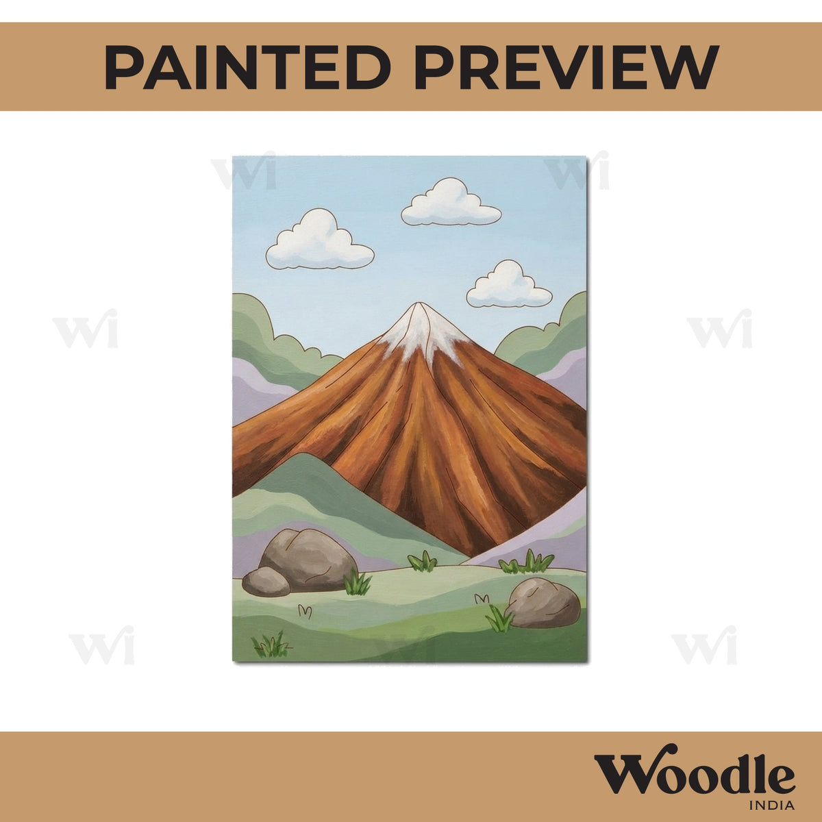 Mountains Scenery Pre Marked Base MDF Design 4