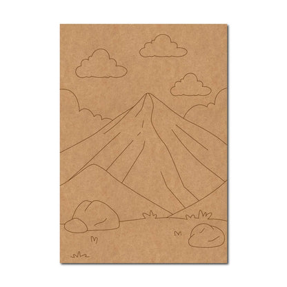 Mountains Scenery Pre Marked Base MDF Design 4