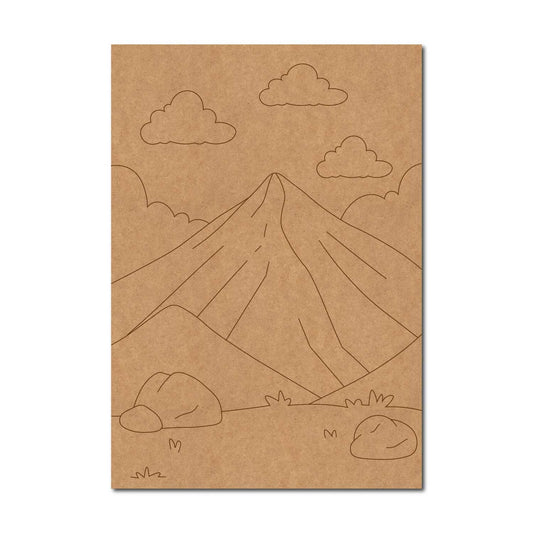 Mountains Scenery Pre Marked Base MDF Design 4