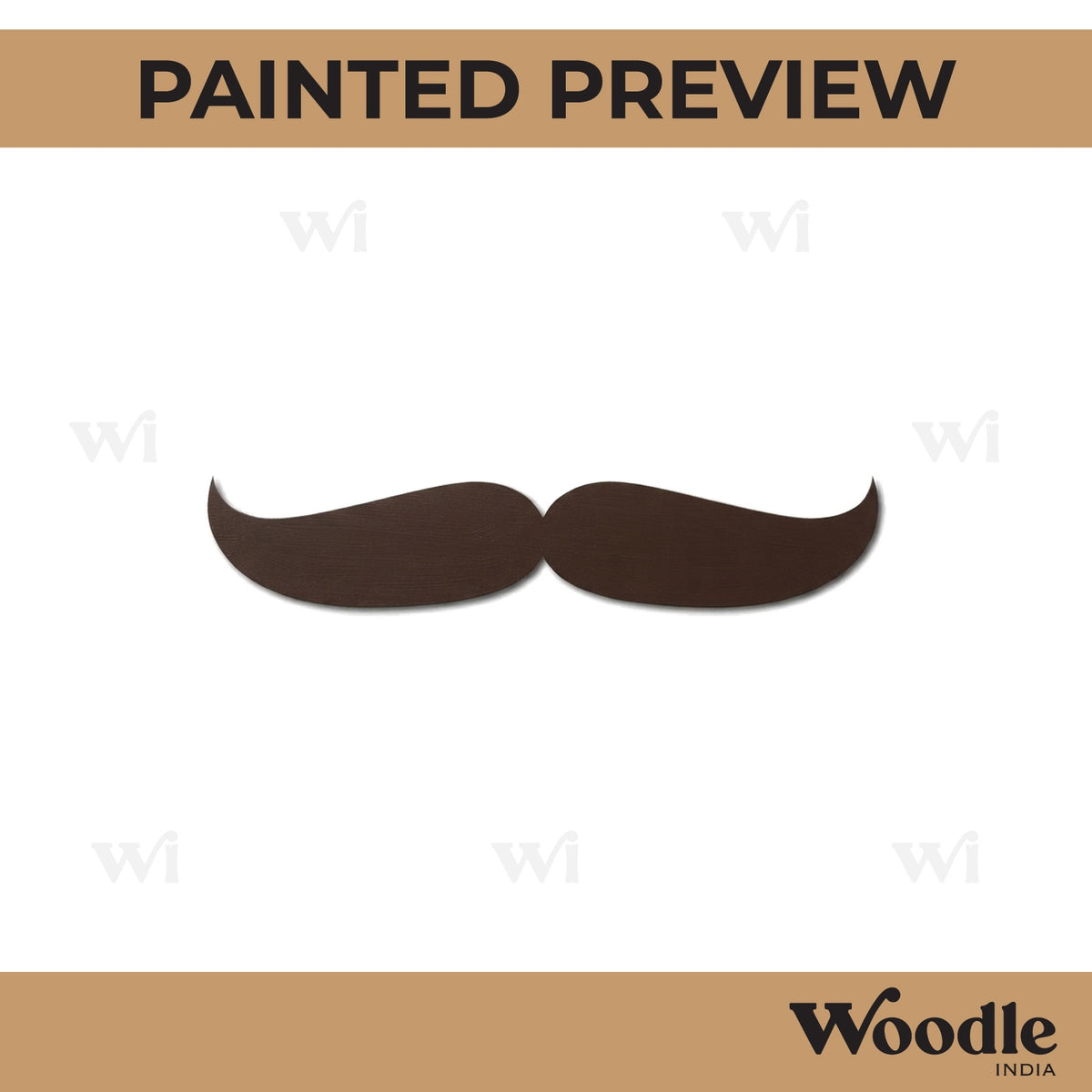 Moustache Cutout MDF Design 1