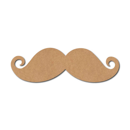 Moustache Cutout MDF Design 2