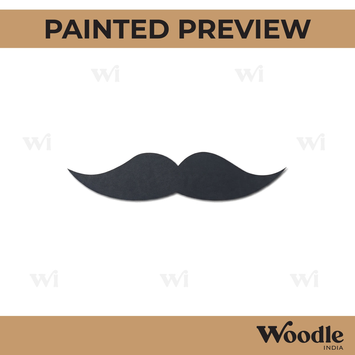 Moustache Cutout MDF Design 3