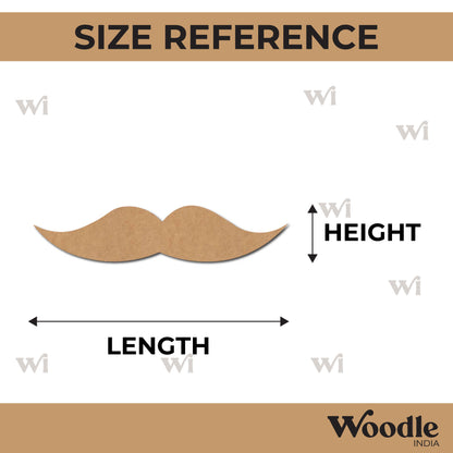 Moustache Cutout MDF Design 3
