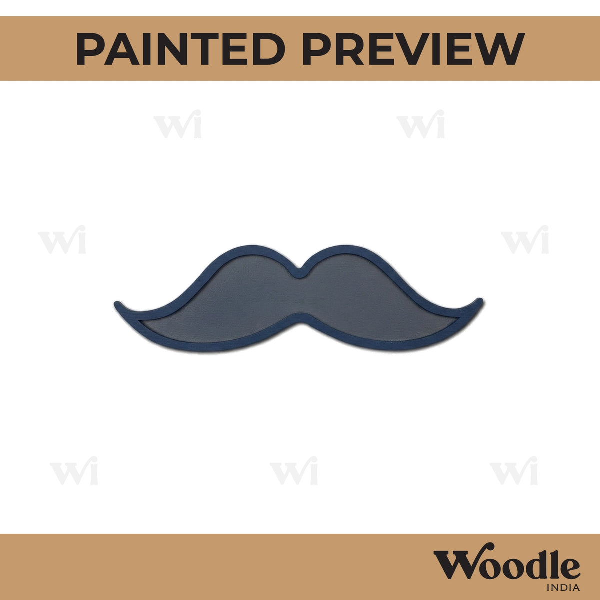 Moustache Two Layered Base MDF Design 1