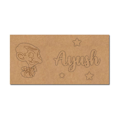 Mr. Bean Kids Nameplate MDF Design 1
