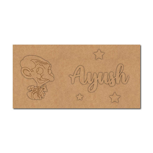 Mr. Bean Kids Nameplate MDF Design 1