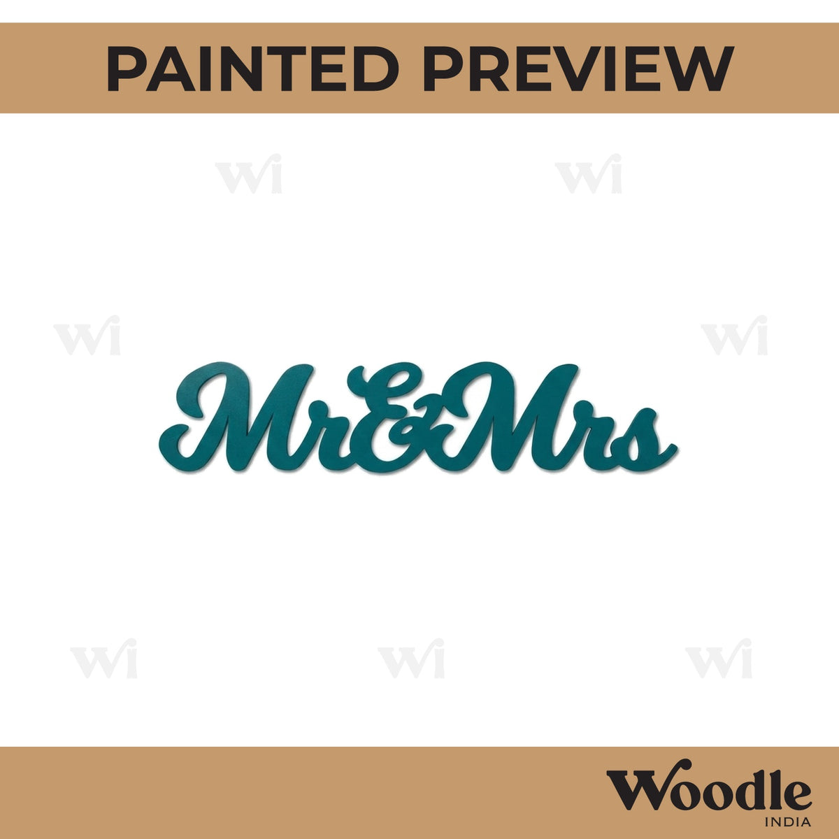 Mr. & Mrs. Text Cutout MDF Design 1