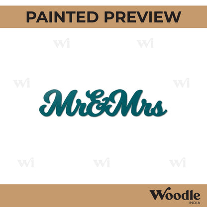 Mr. & Mrs. Text Cutout MDF Design 1
