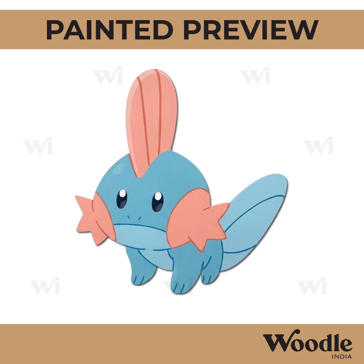 Mudkip Pokemon Pre Marked MDF Design 1